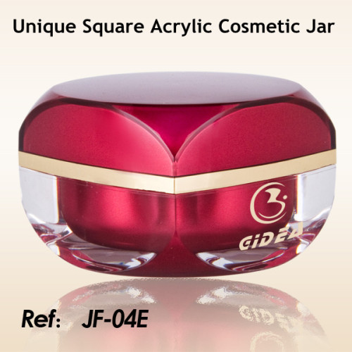 Square acrylic jars for cosmetic packaging