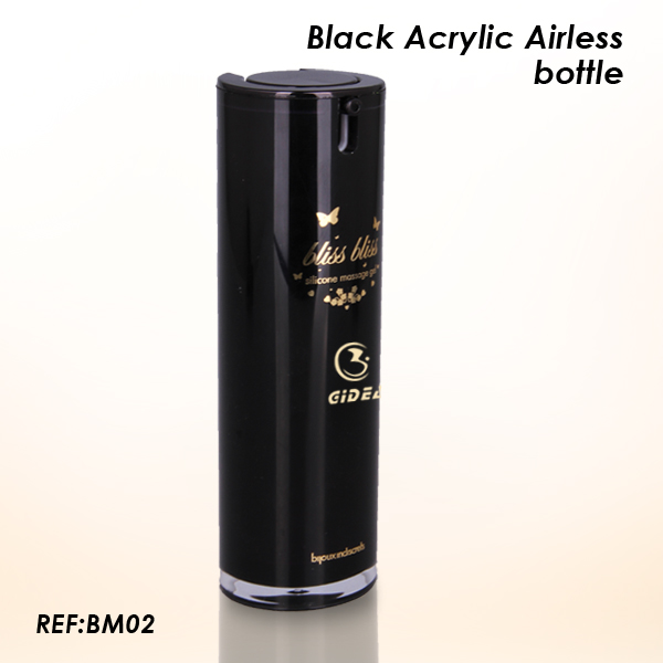 15ml 30ml 50ml black acrylic airless pump bottle