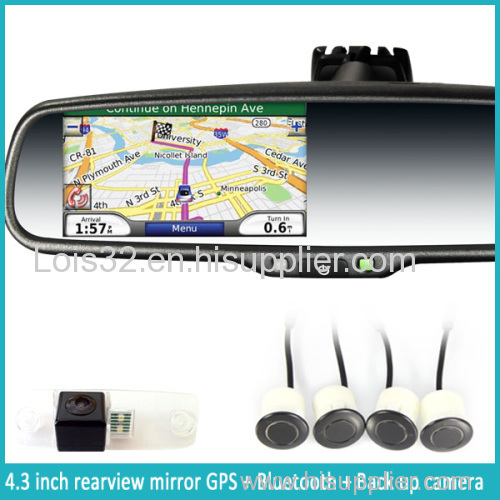 4.3 inch gps navigation mirror with Android system / wifi