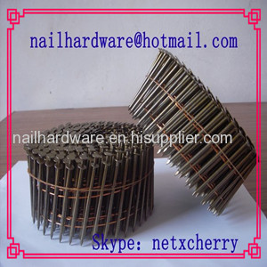 Pallet coil nail with twisted shank 