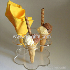 Porous flower type ice cream display rack