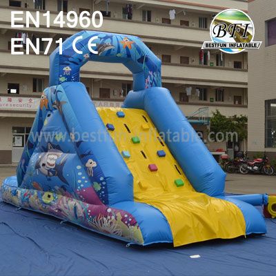 Single Lane Sea World Inflatable Slide