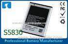 1350mAh Samsung Cell Phone Battery Replacement , Galaxy Ace s5830