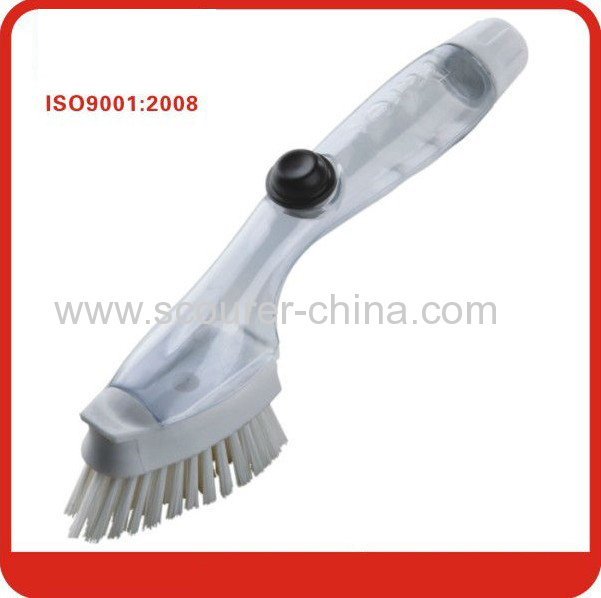 White Bowl and dish brush for kitchen cleaning with Bristle Material