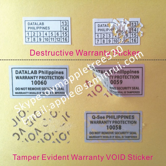 Warranty VOID Protection Labels,Do Not Remove Security Label,Warranty Invalid If Seal Tampered Stickers