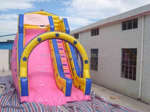 Pink Residential Inflatable Slide