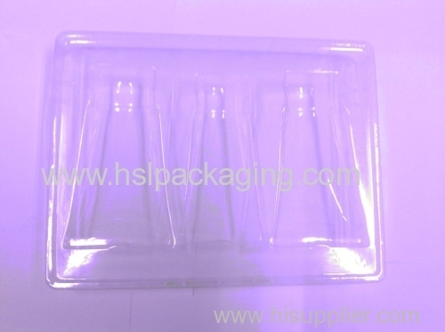 different color PS flocking tray