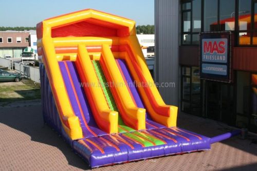 Colorful Inflatable Double Lanes Slide