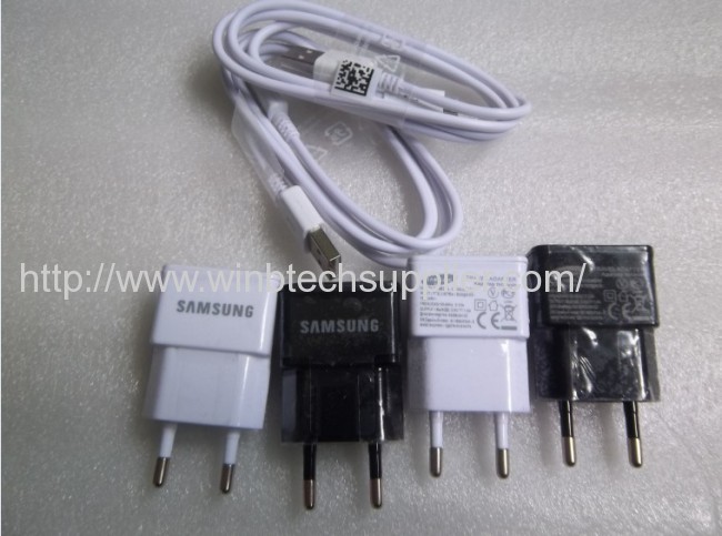 USB Charger 100% 2A EU Plug Wall Charger + MICRO USB Cable For Samsung Galaxy S4