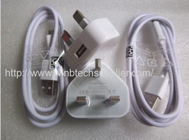 USB Charger 1A UK Plug Wall Charger + MICRO USB Cable For Samsung Galaxy S4 I9500