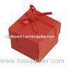 Corrugated Cardboard Red Jewellery Boxes Matt / Gloss Lamination , 3 X 3 X 3 Gift Box