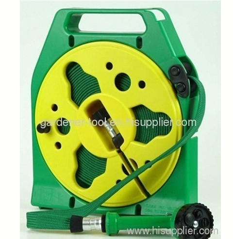 50FT Flat Hose Reel With 5-function hose nozzle