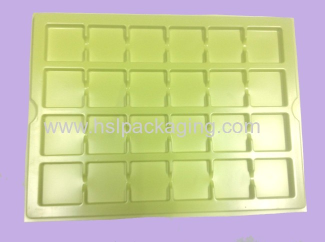 Flocked blister tray of cosmetic