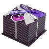 Square Recycled Corrugated Cardboard Chocolate Candy Boxes With Butterfly Tie