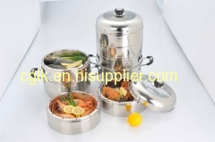 Stainless steel steaming cooker