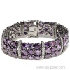 Amethyst Pave Black Rhodium-Plated Bracelet