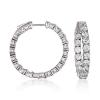 CZ In-And-Out Hoop Earrings in Sterling Silver