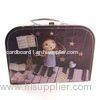 Colorful Printed Cardboard Suitcase Box With Metal Lock / Handle For Storing Children's Clothing