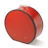 Round Portable Red Paperboard + Fancy Paper Cardboard Suitcase Box With Lock For Girls