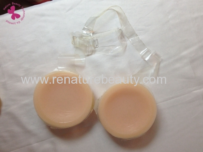 Best sell round shape silicone artificial breast for breast enlargement without surgery