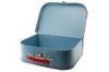 Recycled Blue Cardboard Luggage / Suitcase Box With Metal Closure And Handle For Children