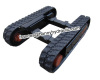 Rubber track undercarriage system with load capacity of 2 ton