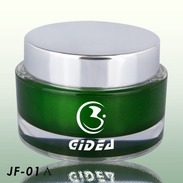 Double wall acrylic jar green 15ml 30ml 50ml 