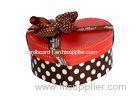 Customized Paper Personalized Packaging Box , Rose Red / Heart-Shaped Silk Screen
