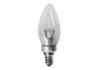 Transparent 80lm/w 3W Indoor LED Light Bulbs E14 , LED Candle Bulb