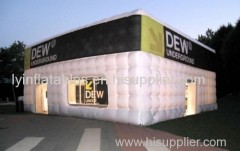0.55mm PVC large inflatable cube tent with LED light