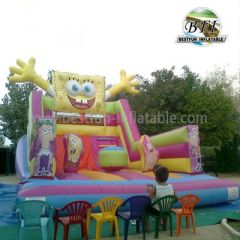 Cartoon Inflatable Spongebob Children Slide For Sale