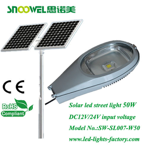 50watts 12v/24v dc Solar Led Street Lamps