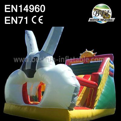Funny Inflatable Rabbit Animal Dry Slide
