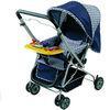 Blue Aluminium Umbrella Baby Buggy Strollers Wheel With Brake