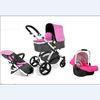 3-in-1 Light Luxury Design Baby Buggy Strollers With Aluminum Frame