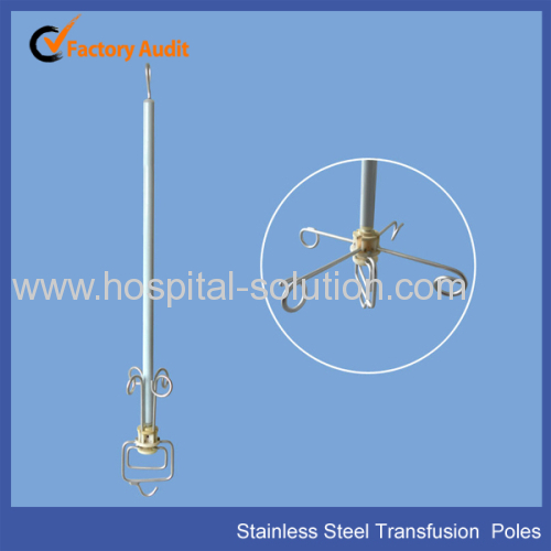 Stainless Steel Transfusion Set Appending Poles -Medical Infusion Pole System