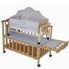 Without Painting Baby Wood Cribs With Small Swing 105*62.5*87cm