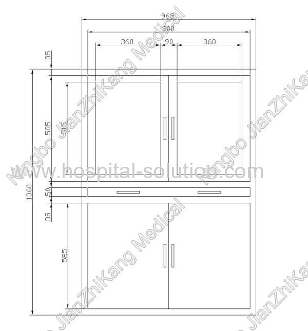 Hospital Medical Furniture Stainless Steel Surigcal Cabinet 