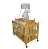 Nature Color Baby Wooden Cribs With Small Automatic Swing Cot