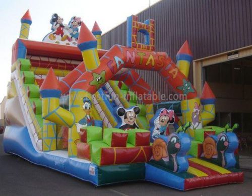 Outdoor Commercial Grade Mickey Inflatable Slide