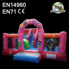 Pink Backyard Inflatable Slides Playground