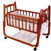 Automatic Swing Baby Wooden Cribs Wheels With Brakes 99*61*85cm