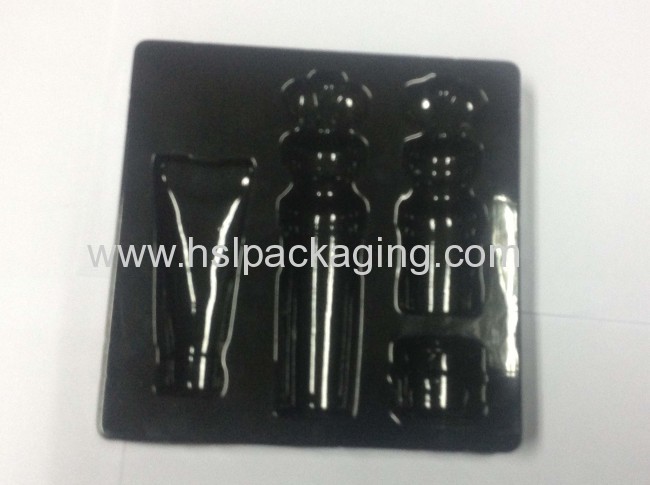 2013 high quality ps flocking blister tray for cosmetic packing