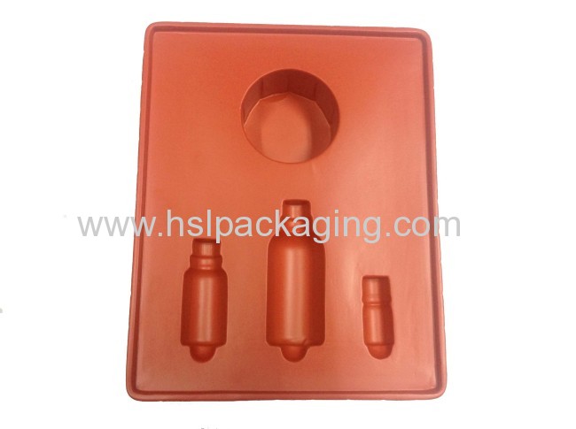 2013 high quality ps flocking blister tray for cosmetic packing