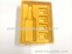 Flocked blister tray for cosmetic product packaging