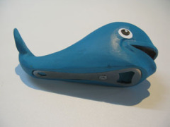 Whale Carved Wood Bottle Opener