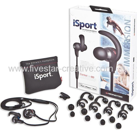 Monster iSport Immersion In-Ear Headphones with ControlTalk Black