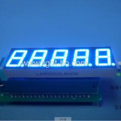 Custom Ultra Blue Five-Digit 14.2mm (0.56 inch) 7-Segment LED Dislay,-63 x 19 x 8 mm