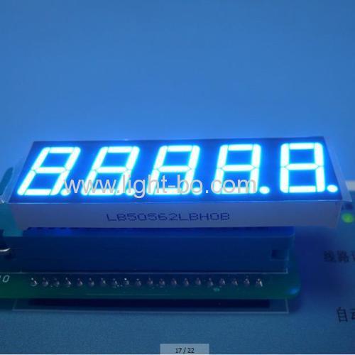 Ultra Blue Five-Digit 14.2mm (0.56 inch) 7-Segment LED Dislay,-62.5 x 19 x 8 mm