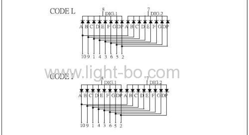 Ultra Blue Common Cathode Dual-Digit 0.56" 7-Segment LED Display